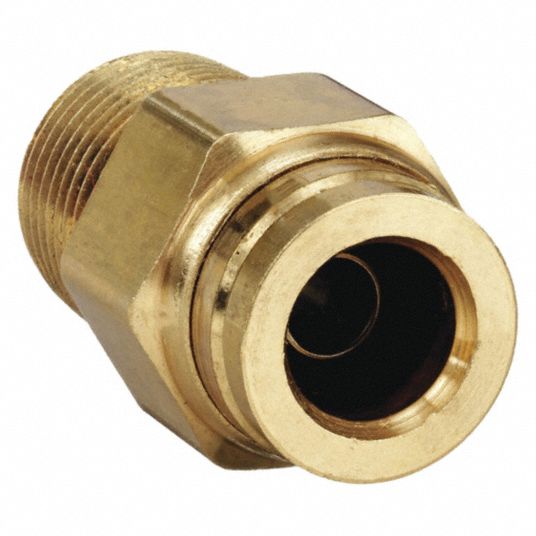 PARKER, MNPT, Brass, Male Connector - 11K652|68PMT-4-4 - Grainger