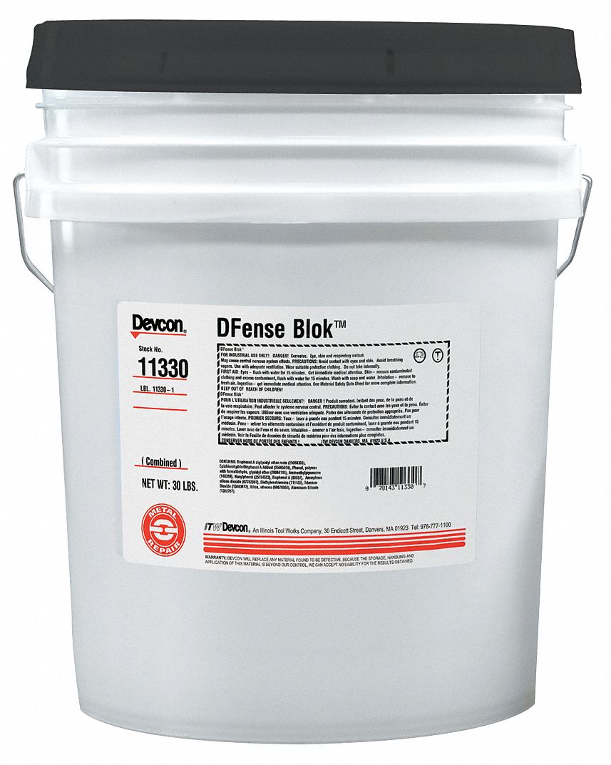 SURFACE PROTECTIVE COATING, DFENSE BLOK, AMBIENT, 30 LB, PAIL, METALS, GREY