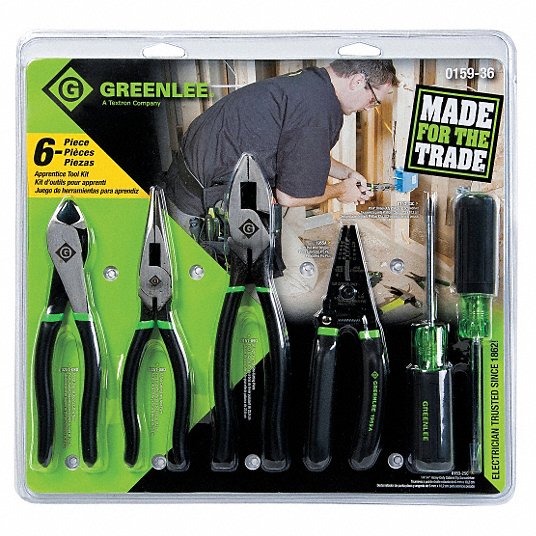 GREENLEE, 6 Total Pcs, 10 or less Pieces Range, Electronics Tool Kit -  11L581|0159-36 - Grainger