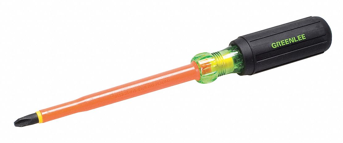 INSULATED PHILLIPS SCREWDRIVER, #3 TIP SIZE, 10 3/4 IN OVERALL L, 6 IN SHANK L