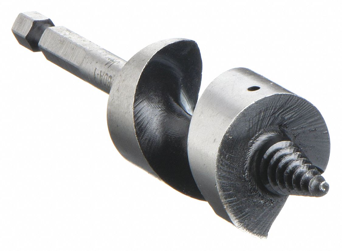 AUGER BIT, 1-PC SET, CARBON STEEL, 18 IN LENGTH