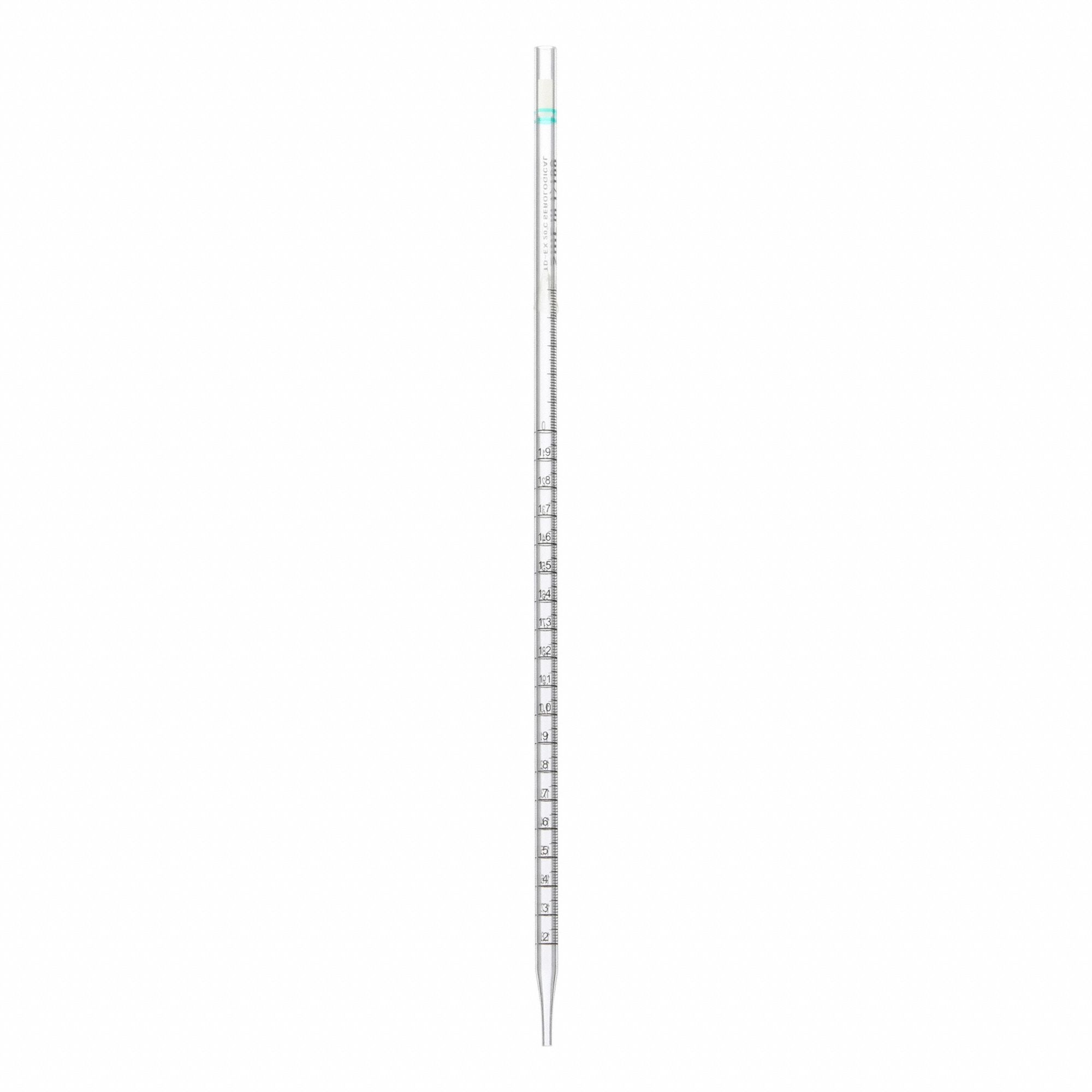 Serological Pipette: 2 mL Capacity, 0.01 mL Graduation Increments, Polystyrene