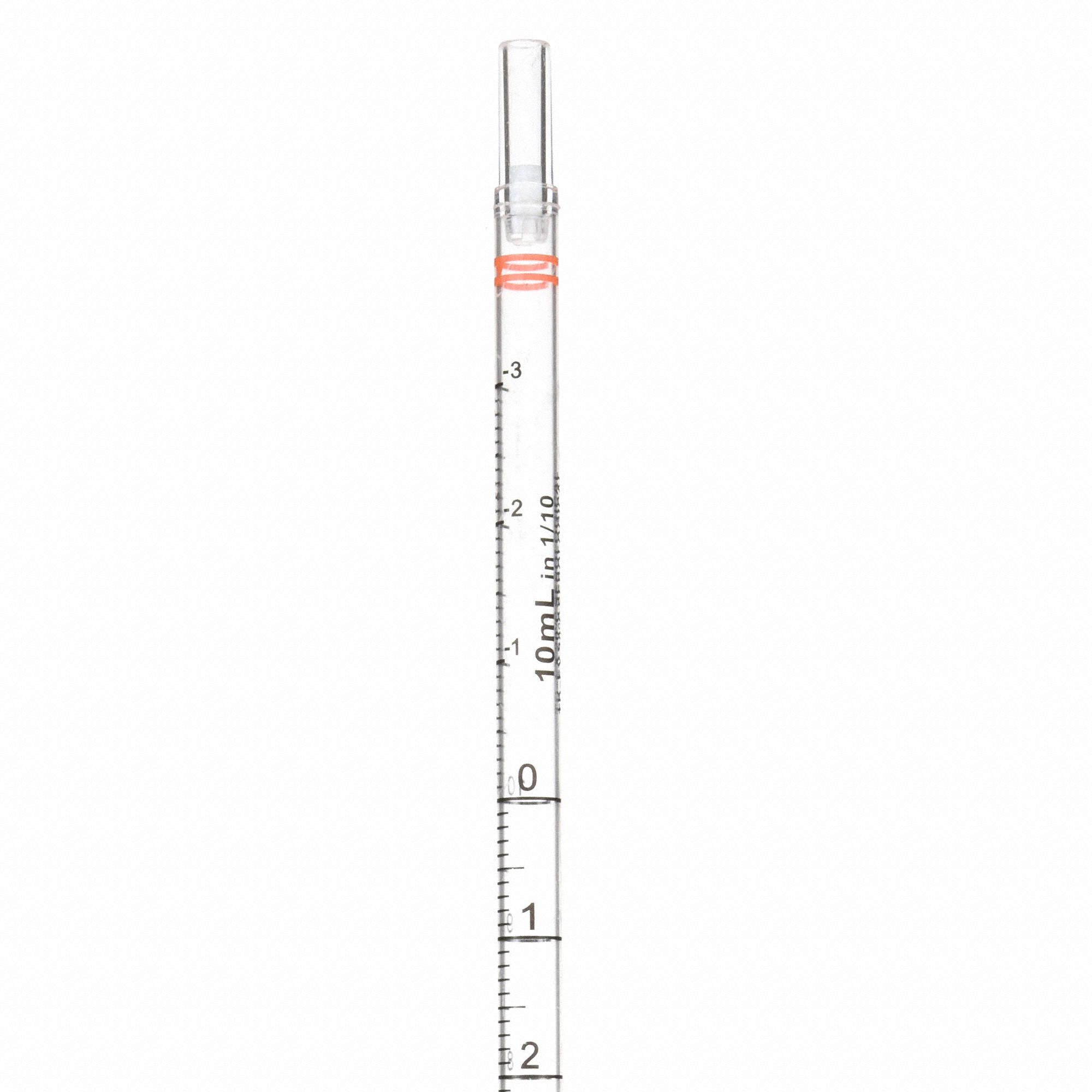 LAB SAFETY SUPPLY Serological Pipette 10 mL Capacity, Polystyrene, To