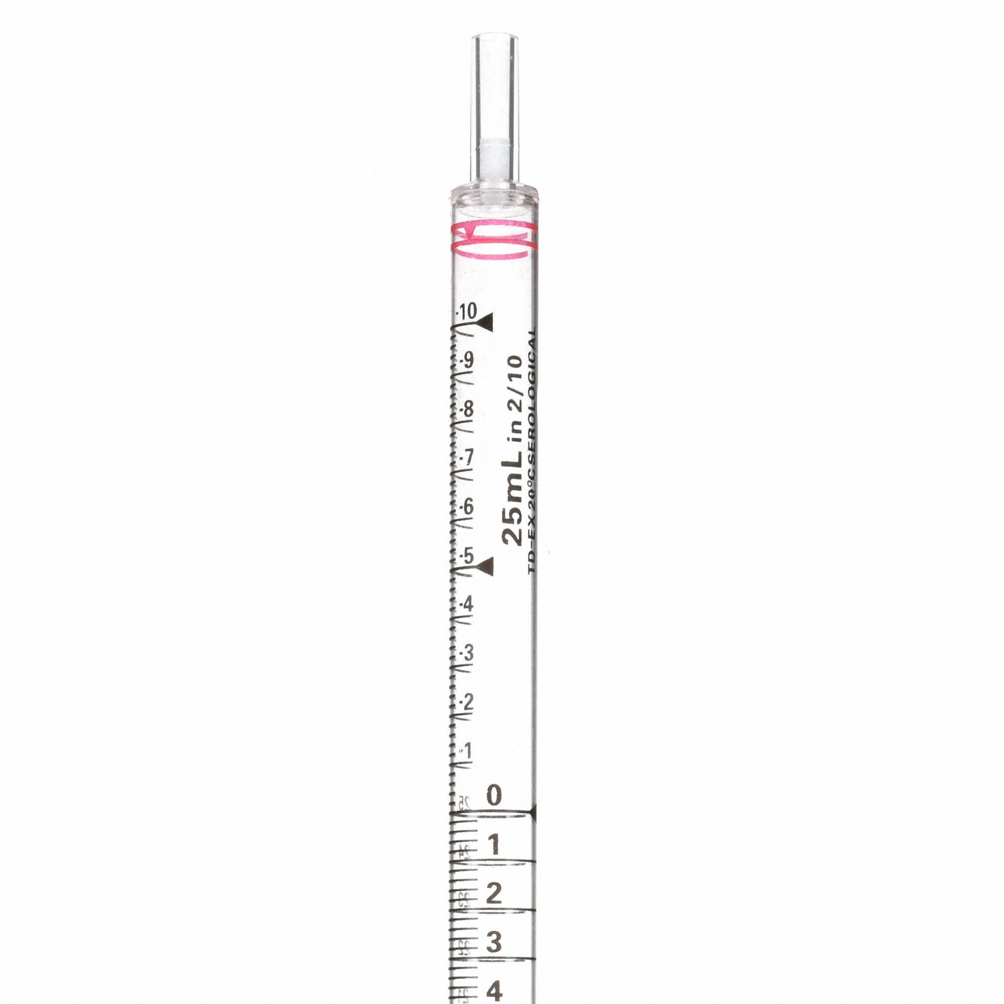 LAB SAFETY SUPPLY Serological Pipet, 25 mL Capacity, Polystyrene, Class