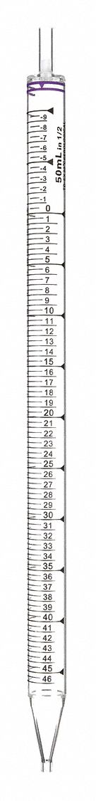 Serological Pipette: 50 mL Capacity, 0.5 mL Graduation Increments, Polystyrene