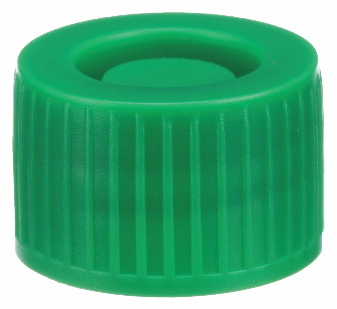 Cap, 27 mm Dia, Green, PK5