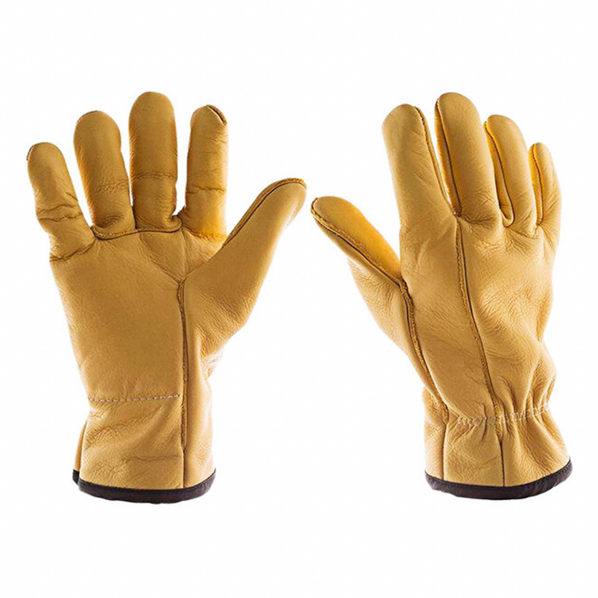GLOVES, ANTI-VIBRATION AIR, FULL FINGER, ELASTIC CUFF, DRIVER STYLE, SZ S, TAN, LEATHER, PR