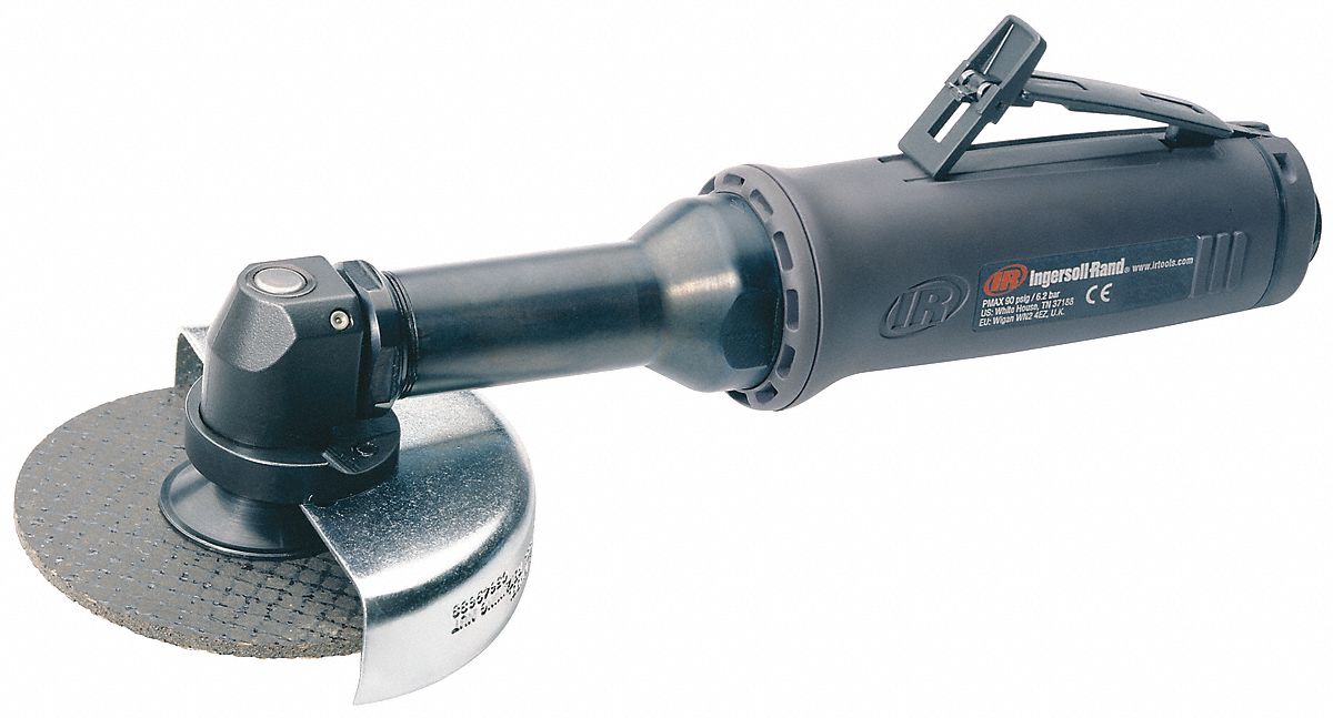 ANGLE GRINDERS, SAFETY LOCKING LEVER, INDUSTRIAL DUTY, 12000 RPM, 90 PSI, 9 5/8 IN, 1/2 IN, 3/8 IN