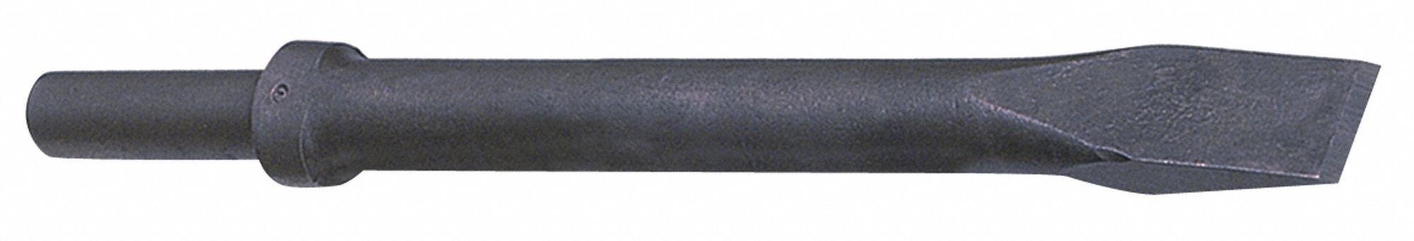 FLAT CHISEL, ROUND SHANK, OVAL COLLAR, 12 IN, 0.680 IN