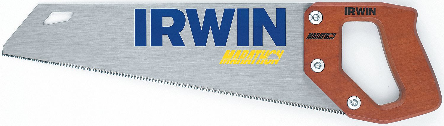 HAND SAW, 15 IN BLADE LENGTH, STEEL, 18 1/2 IN OVERALL LENGTH, 9, WOOD