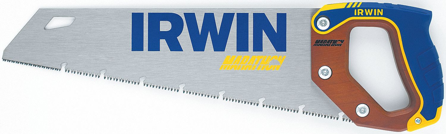 HAND SAW, 15 IN BLADE LENGTH, STEEL, 18 1/2 IN OVERALL LENGTH, 9, WOOD