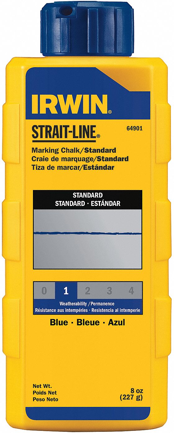 MARKING CHALK REFILL,TEMPORARY,BLUE,8 OZ