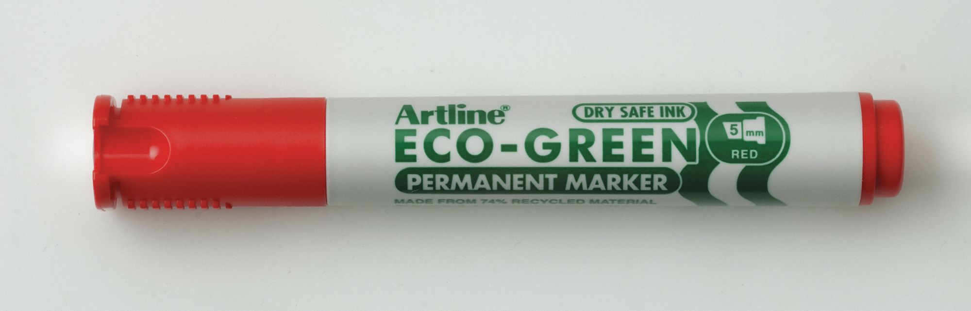 PERMANENT MARKER, ECO-GREEN, INSTANT DRY, REFILLABLE, CHISEL TIP, RED, 2.0-5.0 MM, ACRYLIC FIBRE