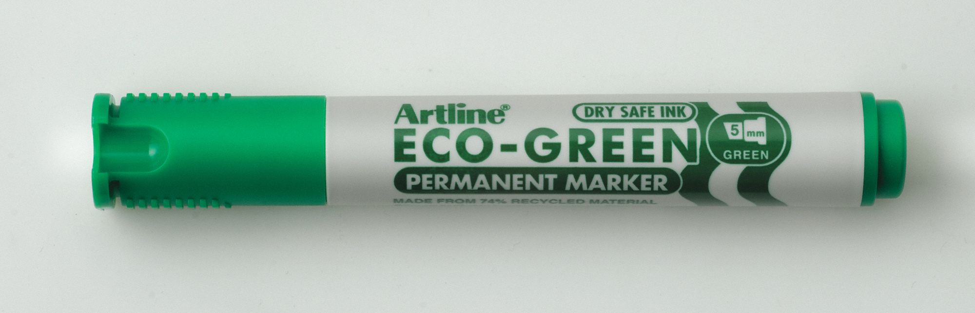 PERMANENT MARKER, ECO-GREEN, INSTANT DRY, REFILLABLE, CHISEL TIP, GREEN, 2.0-5.0 MM, ACRYLIC FIBRE