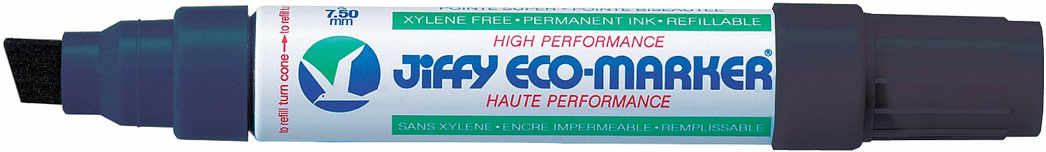 MARQUEUR PERMANENT,RÉSIST EAU,RECHARGEABLE,SÉCH RAP,PNT CISEAUX,BLEU,7,5-12 MM,GRANDE TLE,ACRYL