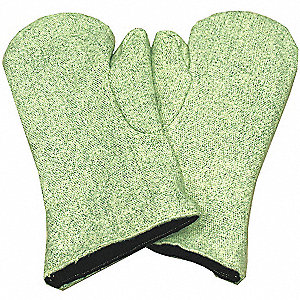 CARBO-KING MITTS, LINED, AMBIDEXTROUS, HEAT PROTECTION, SZ L/9, 13 IN L, MELTON-LINED