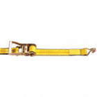 RATCHET STRAP, WIRE HOOK, BUCKLE, LOAD 1670 LB, GOLD, 30 FT X 2 IN, POLYESTER
