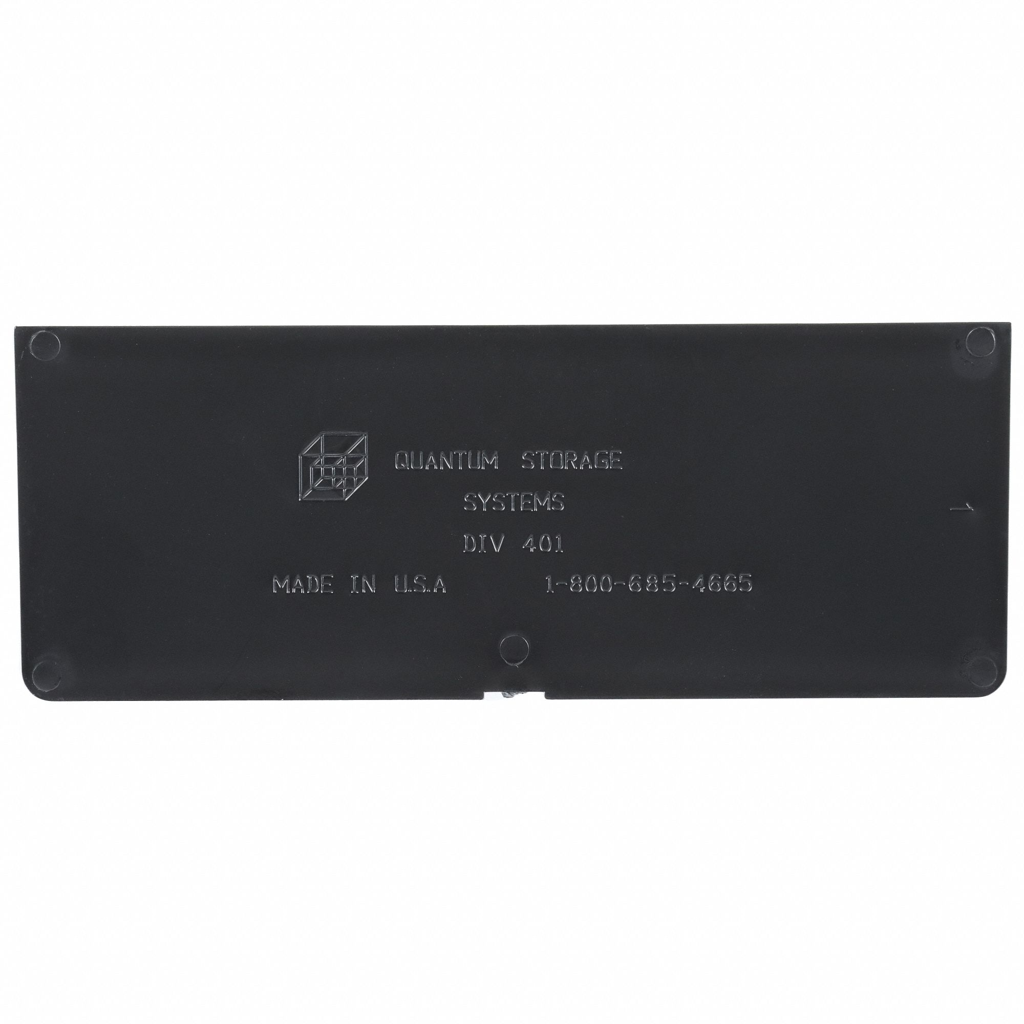 DIVIDER, 5½ IN X 2¼ IN, EURO DRAWER, BLACK, 4 PK