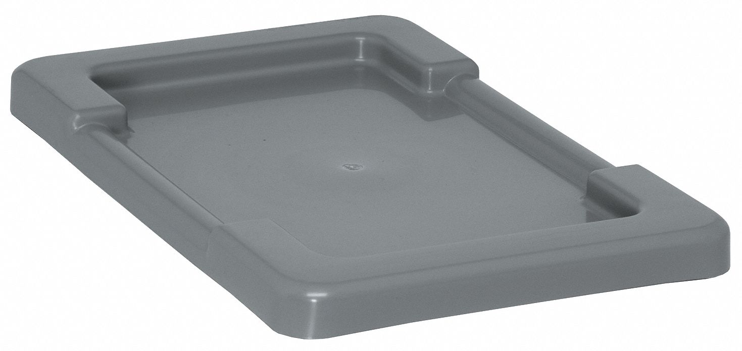 LID, 17¼ IN X 11 IN, GREY, CROSS STACK TOTE