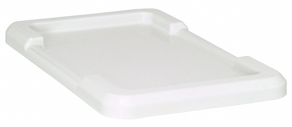 LID, 25⅛ IN X 16 IN, WHITE, STACKABLE, CROSS STACK