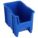 BIN, 17½ IN OVERALL L, 10⅞ IN X 12½ IN, BLUE, STACKABLE