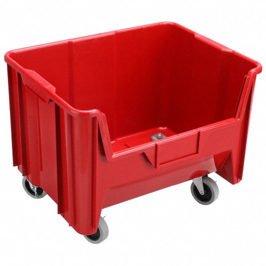 Red Large Plastic Storage Bin