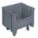 MOBILE BIN, 17½ IN OVERALL L, 16½ IN X 12½ IN, GREY, STACKABLE