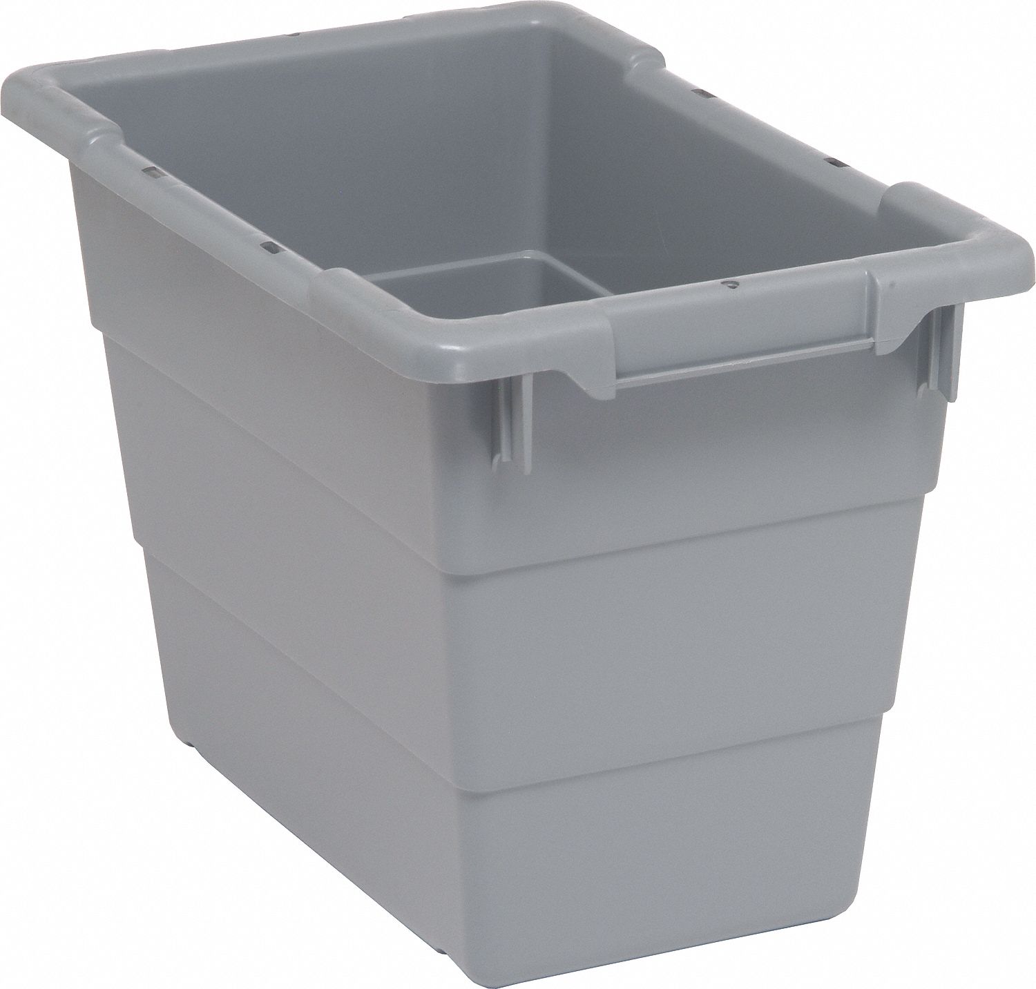 CROSS STACKING CONTAINER, 5½GAL, 17¼ IN X 11 IN X 12 IN, GREY