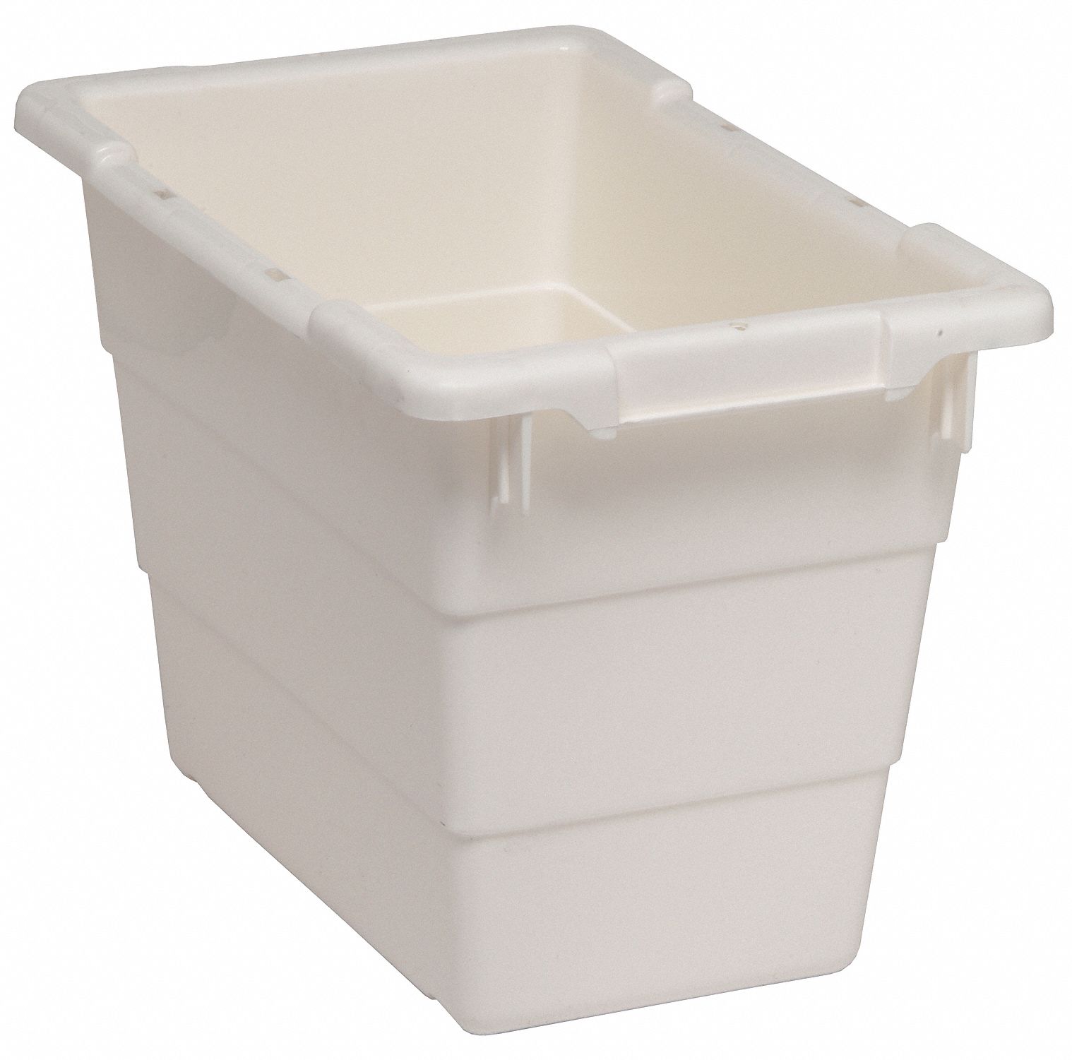 CROSS STACKING CONTAINER, 5½GAL, 17¼ IN X 11 IN X 12 IN, WHITE