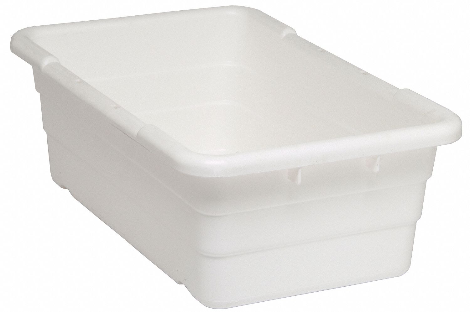 CROSS STACKING CONTAINER, 9.8 GALON, 25⅛ IN X 16 IN X 8½ IN, WHITE