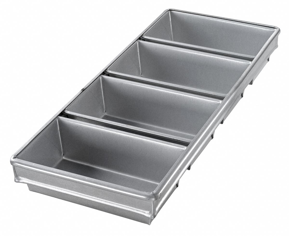 CHICAGO METALLIC, Aluminized Steel, 4 Slots, Bread Pan - 11M720|44245 ...