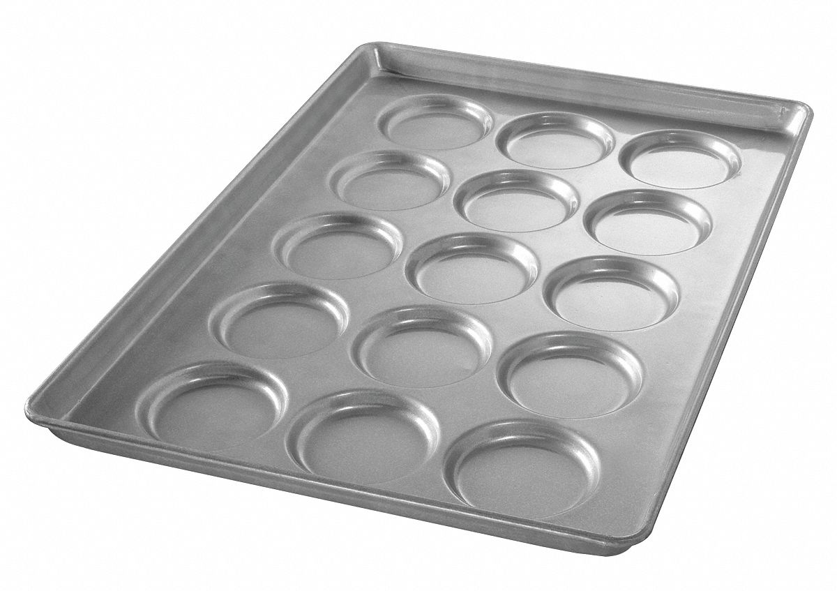 CHICAGO METALLIC, Aluminized Steel, 15 Slots, Bun and Roll Pan 38X929