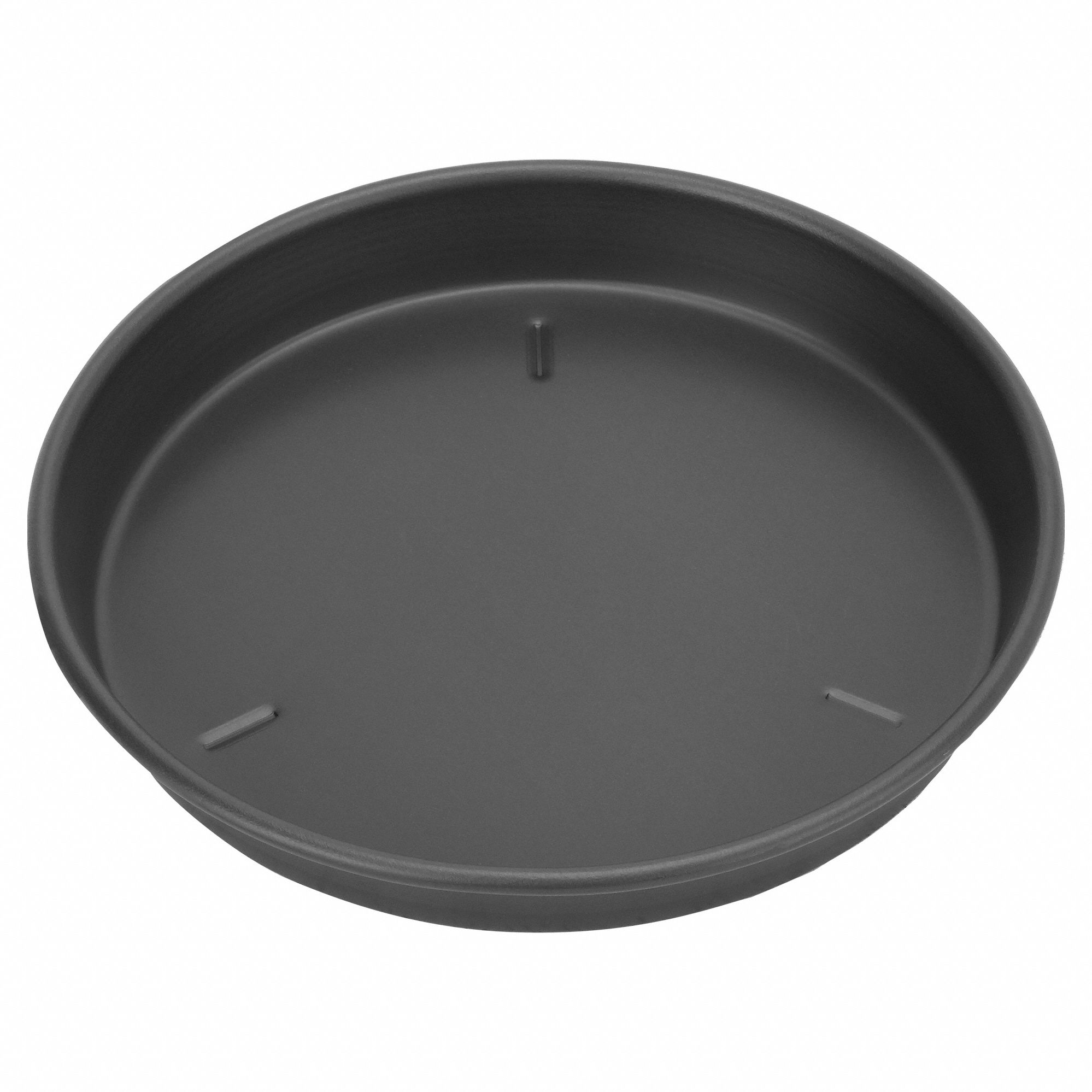 Pizza Pan: 12 in Overall Dia, Aluminum, Solid, 14 ga Gauge, 1 1/2 in Overall Dp
