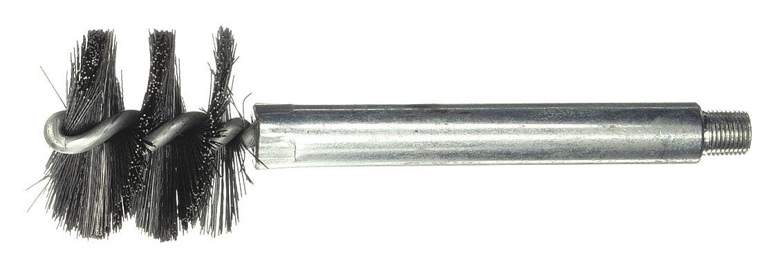 STEEL WIRE BRUSH,1 IN HOLE DIA,PK 4