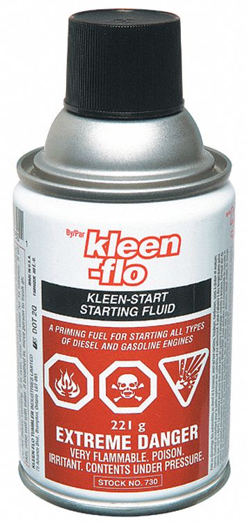 LIQUIDE DÉMARRAGE KLEEN-START, AÉROSOL, P/ MOTEUR DIESEL/ESSENCE, EFFICACE JUSQU'À -53C, 211 G