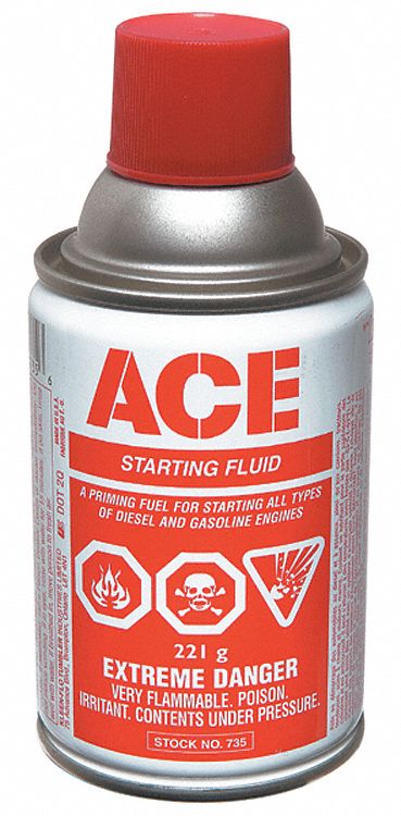 FLUIDE DEMARRAGE/AMORCAGE ACE, P/ MOTEUR DIESEL/ESSENCE, AÉROSOL, 221 G