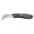 KNIFE, AUS-8 STAINLESS STEEL, BLACK NYLON RESIN, RUBBER INSERT HANDLE, 6¾ IN L, 2.6 OZ WEIGHT