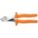 HIGH LEVERAGE DIAGONAL CUTTING PLIER, INSULATED, STANDARD, ANGLED, OVAL, ⅞ IN JAW L, 1¼ IN JAW W