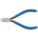 PRECISION DIAGONAL CUTTING PLIER, SEMIFLUSH, NARROW, 4¼ IN OVERALL L, ½ IN JAW L, STEEL