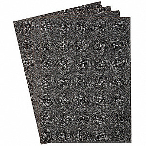 SANDING SHEET, SERIES PS11, ABR GRAIN, 320 GRIT, A-WEIGHT, BLACK, 11 X 9 IN, SI CARBIDE, PAPER