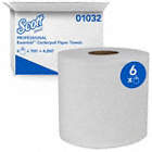 PAPER TOWEL ROLL, CENTRE PULL, WHITE, 12 X 8 IN, 700 SHEETS, 1-PLY, 6 PK, SANI-TOUCH