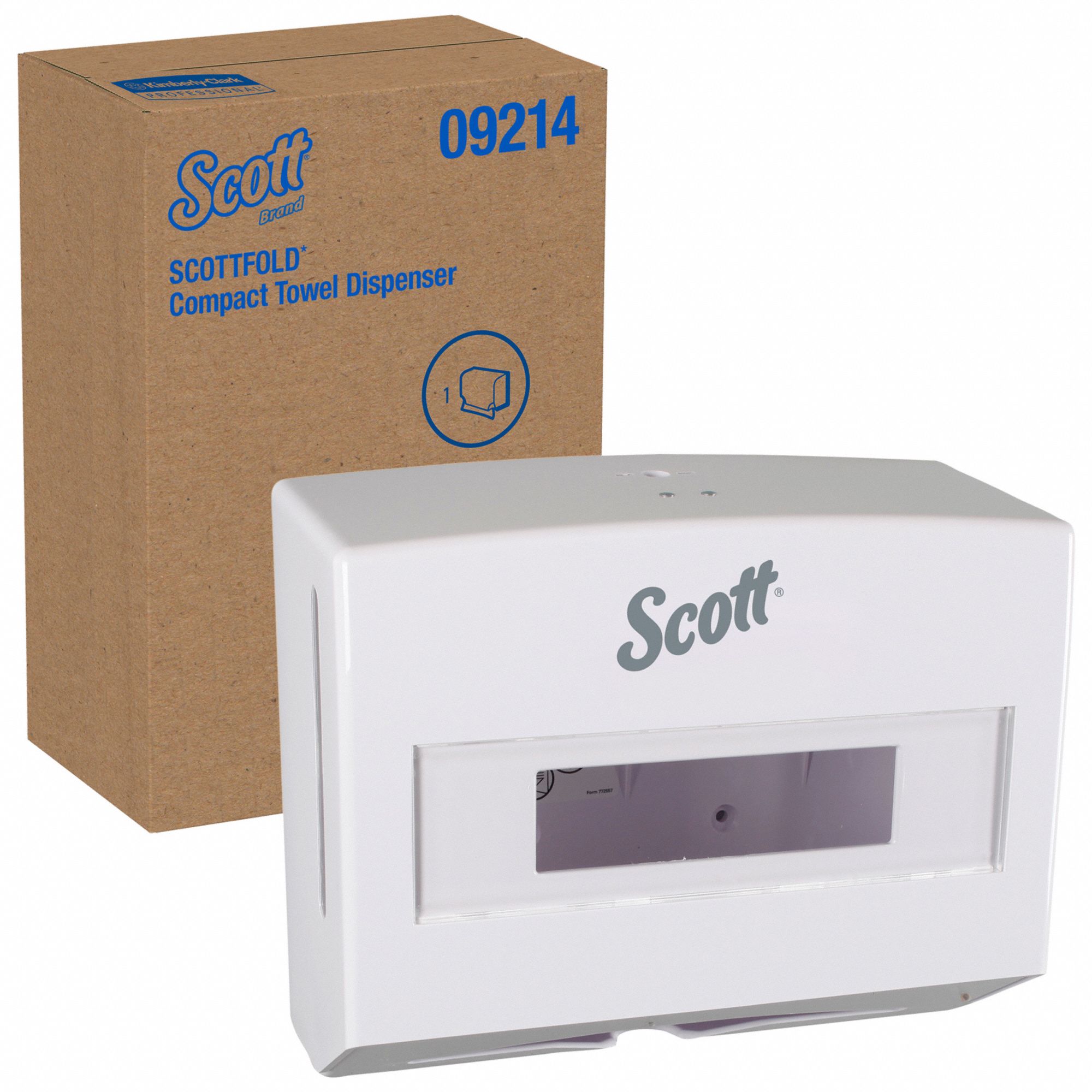 PAPER TOWEL DISPENSER, MULTIFOLD, PLASTIC, WHITE, SCOTT SCOTTFOLD