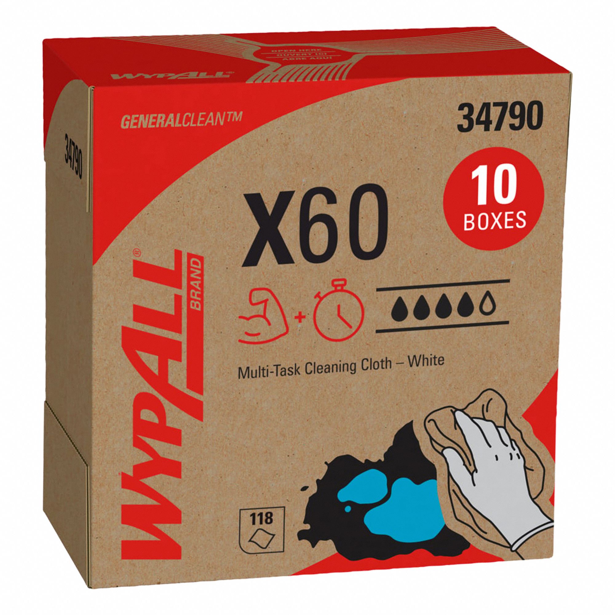 WIPER X60 POPUP BOX WH,118SH,10BX/CS