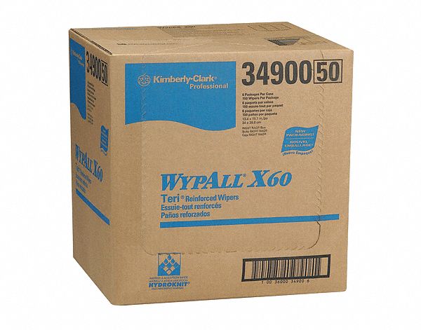 WIPER X60 FLATSHT WH 12.5X16.8 6BX/CS