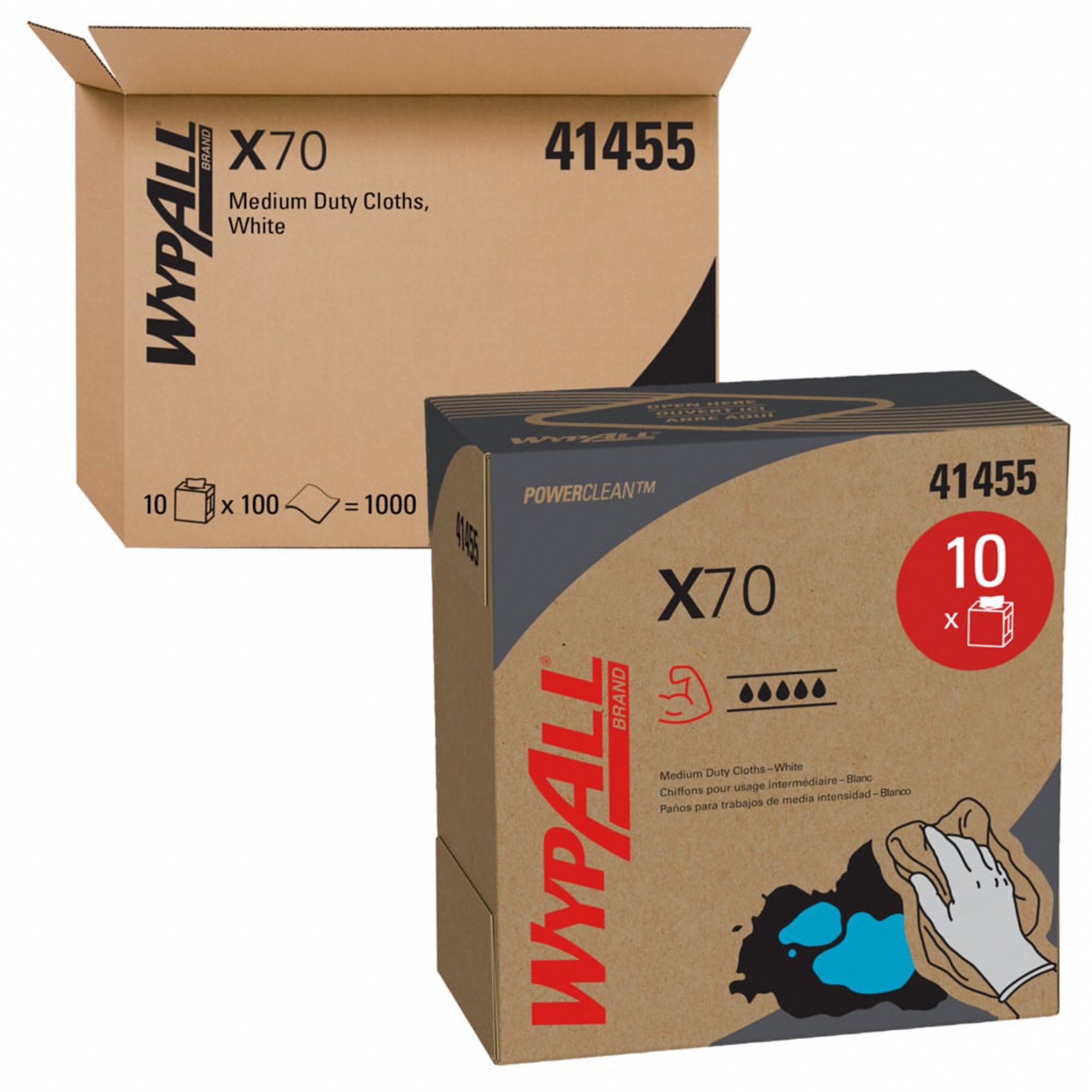 WIPER X70 POPUP BOX WH 10BX/CS