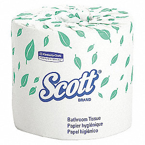 BATHROOM TISSUE ROLL, STANDARD, 1-PLY, WHITE, 1210 SHEETS, 4 X 4 1/10 IN, 40 PK