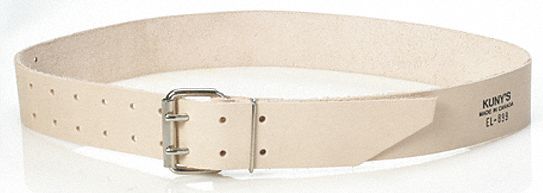 WORK BELT, DOUBLE TONGUE, 2 IN, WAIST 29 TO 46 IN, LEATHER/STEEL