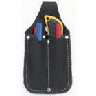 TOOL POUCH, UTILITY, W/ LOOP, CRADLE DESIGN, F/ SMALL MISC TOOLS, TOP GRAIN LEATHER, STEEL
