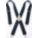 SUSPENDERS, ELASTIC, BLACK, ONE SIZE, NYLON