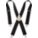 SUSPENDERS, ELASTIC, HEAVY-DUTY, BLACK, ONE SIZE, 2 IN, NYLON/STEEL